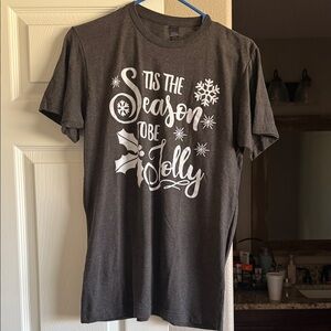 Tultex Gray 'Tis the Season to be Jolly Tee